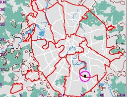 Карта - навигатор, расположение КТС на карте Москвы